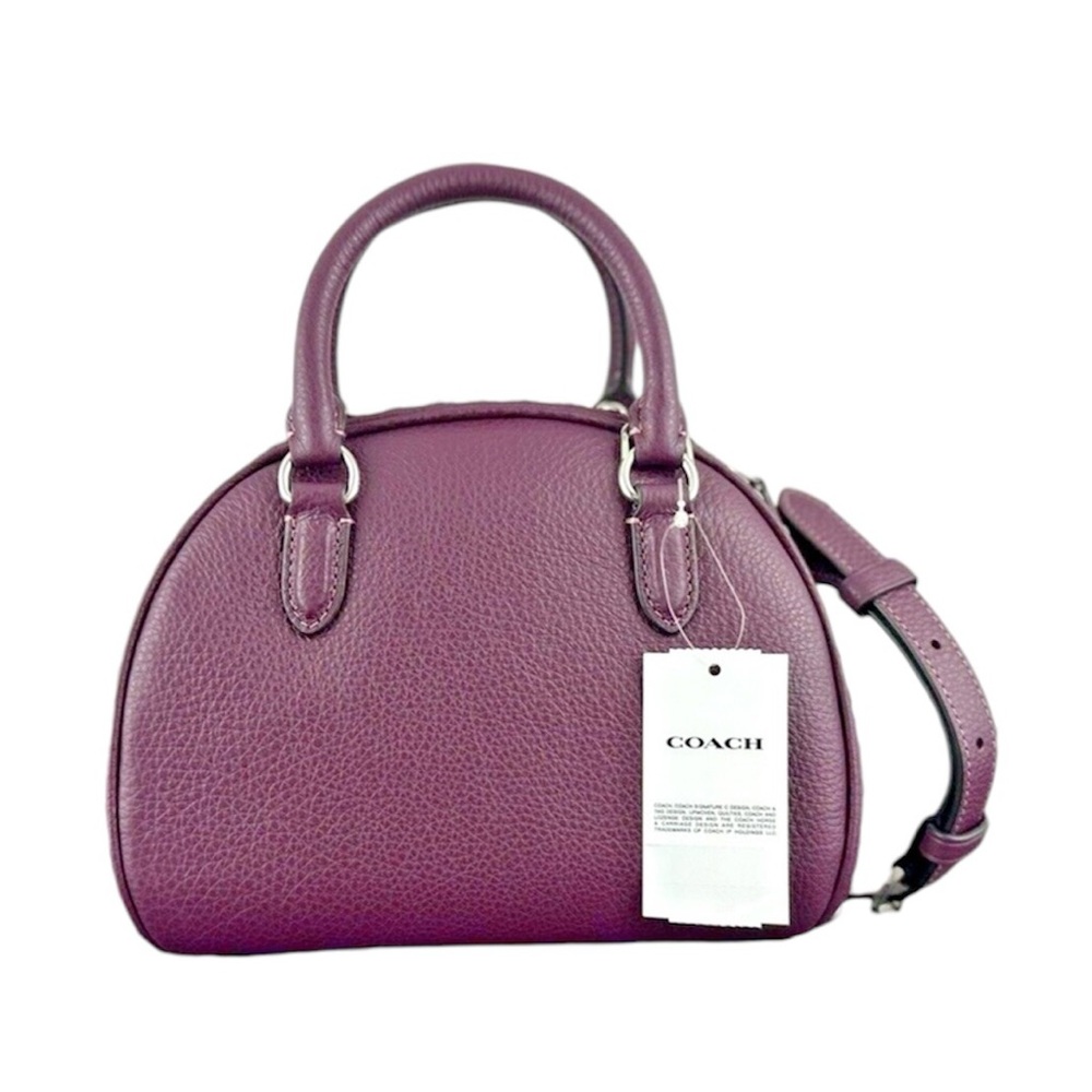 Coach Sydney Satchel with Rivets Crossbody Doctor’s Bag Satchel Studs 2 Handles - Picture 13 of 14